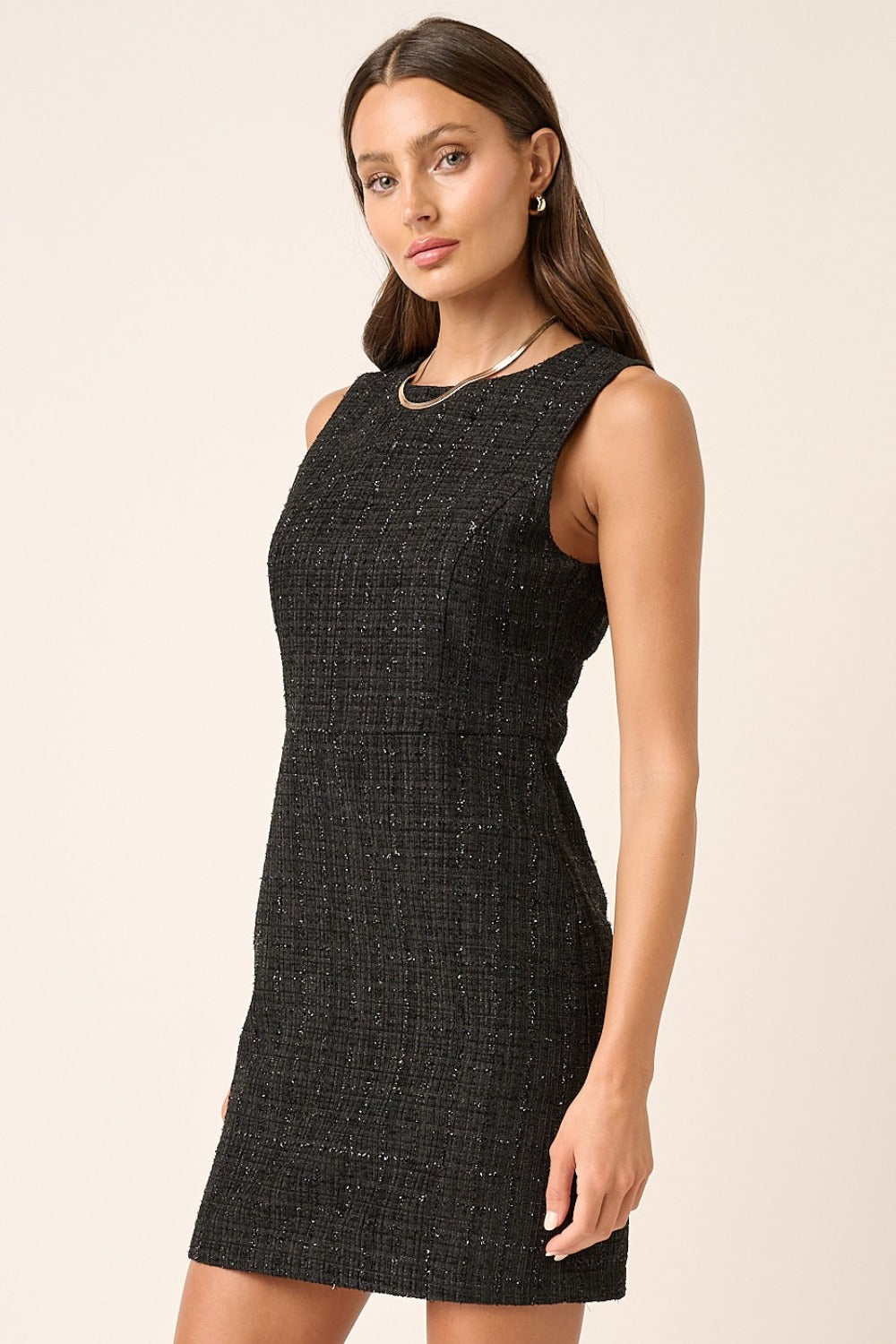 Mittoshop Tweed Sleeveless Mini Dress - Classique Collection