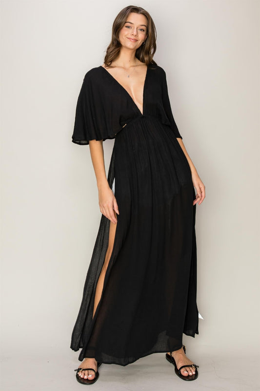HYFVE Tie Back Maxi Split Cover Up Dress - Classique Collection