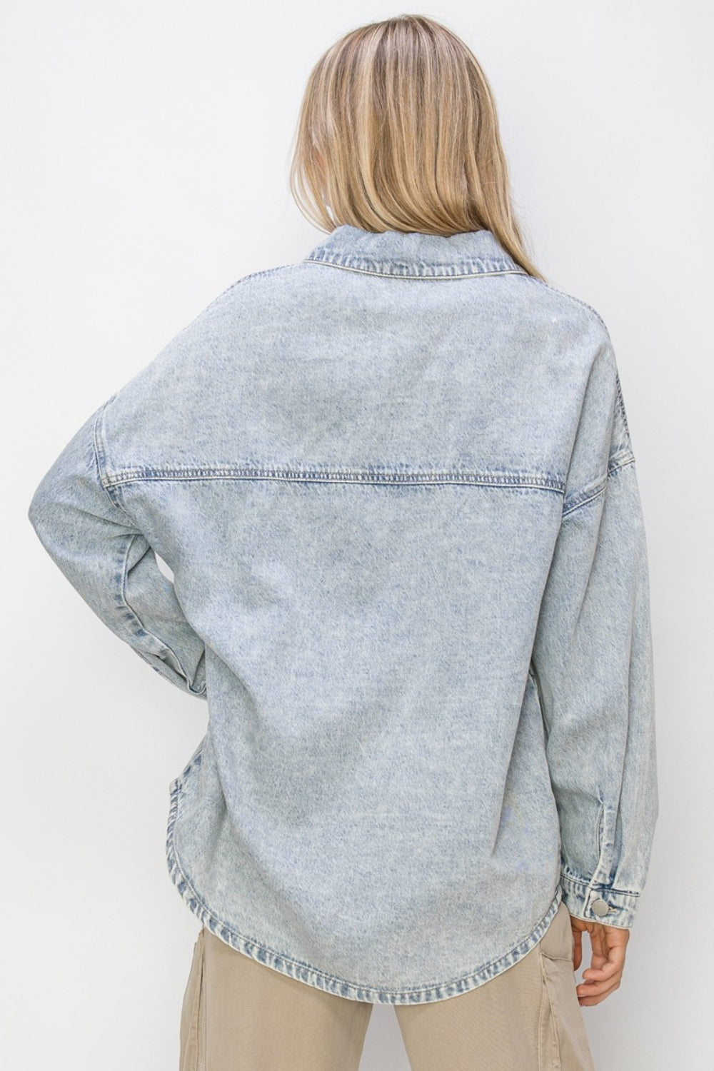 RISEN Button Up Long Sleeve Shacket - Classique Collection