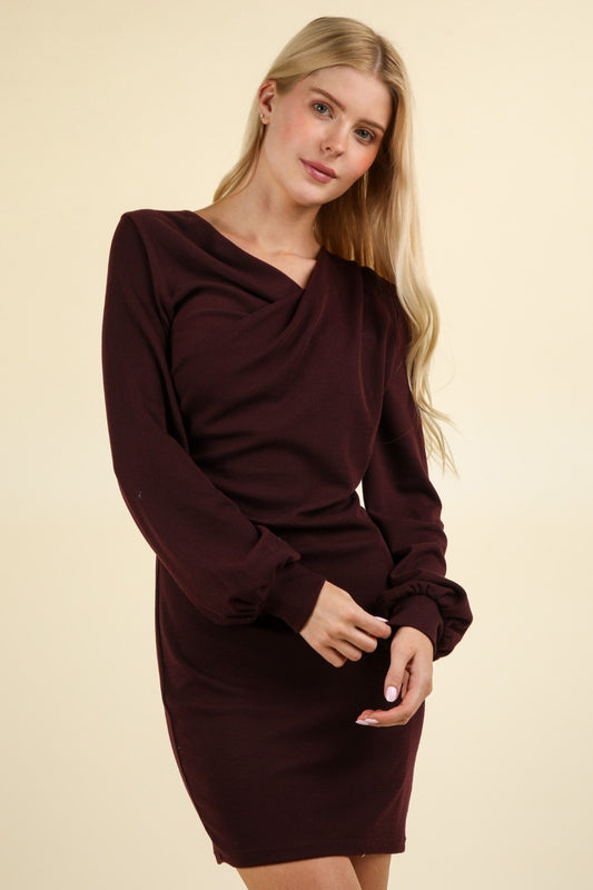 VERY J Ruched Detail Bodycon Mini Dress - Classique Collection
