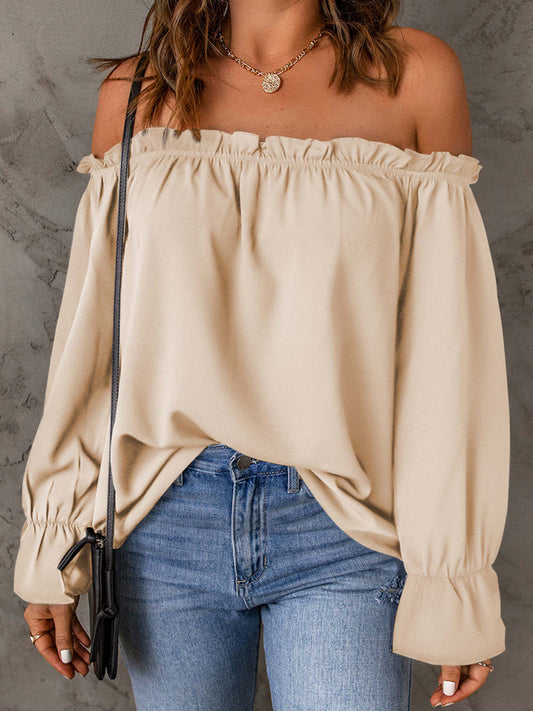 Off-Shoulder Flounce Sleeve Blouse - Classique Collection
