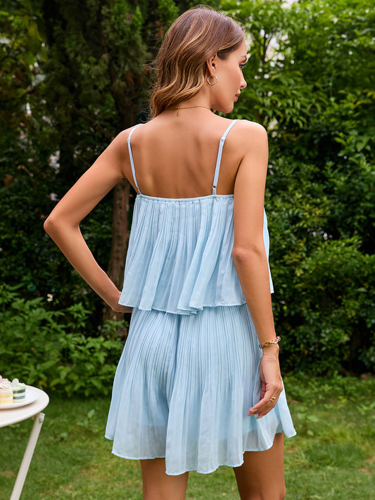 Layered Square Neck Mini Cami Dress - Classique Collection