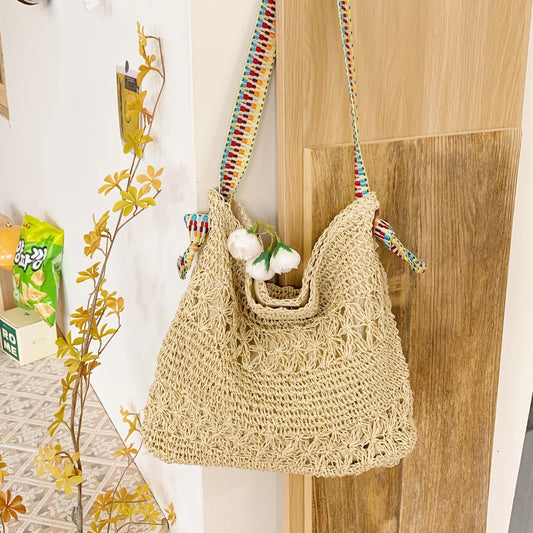 Crochet Colorful Strap Shoulder BagBag