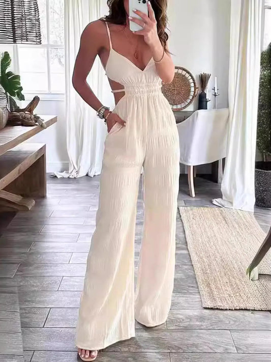 Cut - Out Wide Leg Jumpsuit
