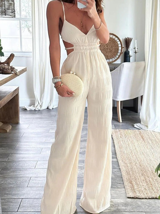Cut - Out Wide Leg Jumpsuit