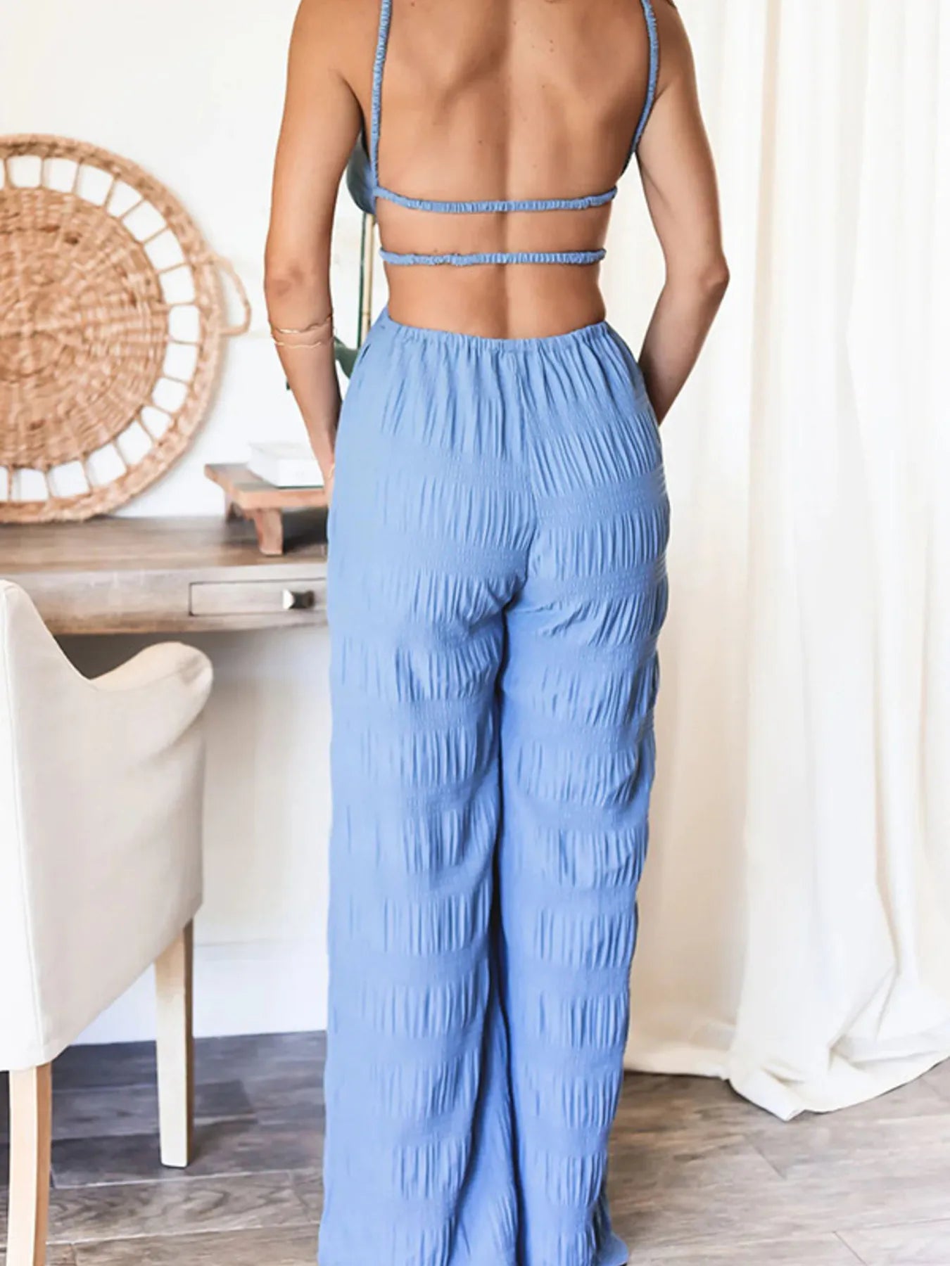 Cut - Out Wide Leg Jumpsuit