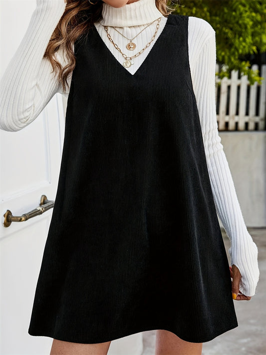 V-Neck Sleeveless Mini Dress - Classique Collection