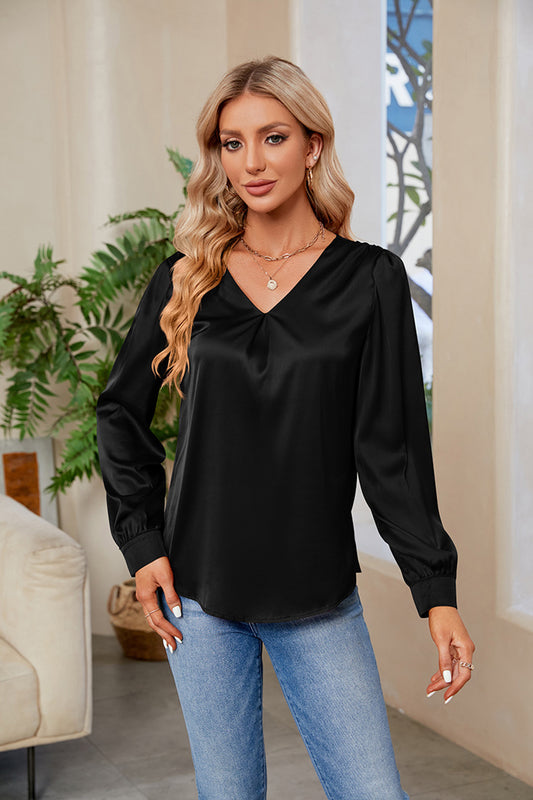 V-Neck Long Sleeve Top - Classique Collection