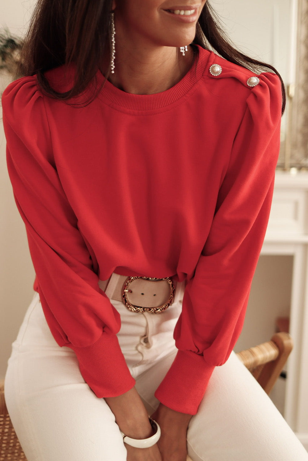Round Neck Short Sleeve Sweatshirt - Classique Collection