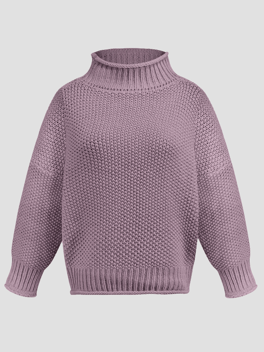 Turtleneck Long Sleeve Sweater - ClassiQ