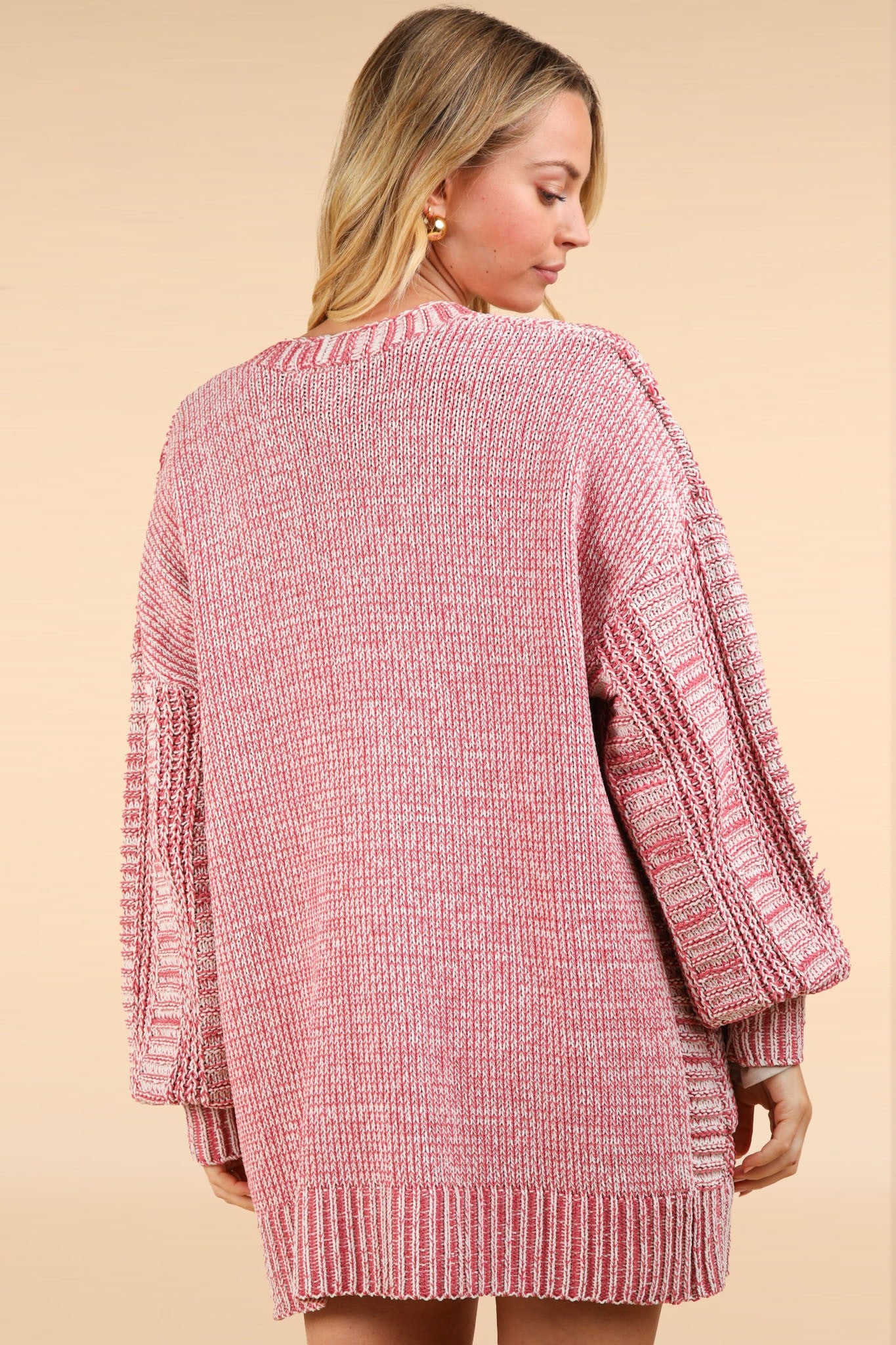 VERY J Cable Knit Open Front Cardigan - Classique Collection