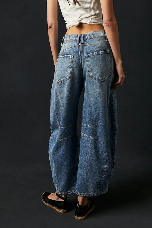 Wide Leg Jeans with Pockets - Classique Collection