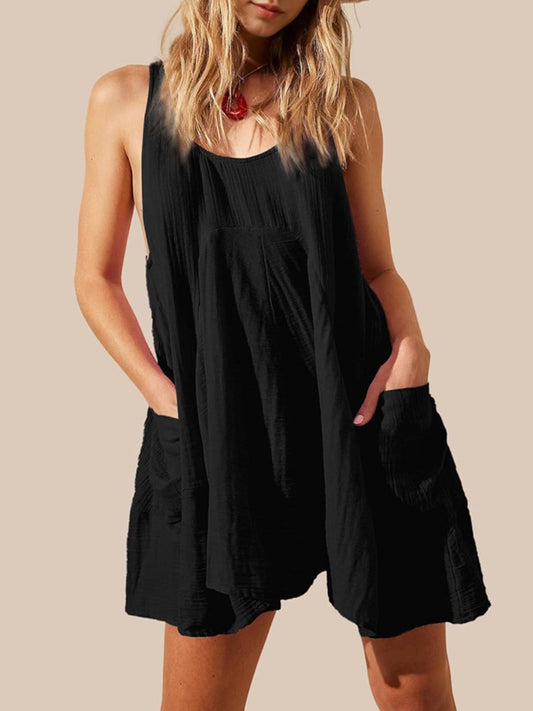 Devine Tied Scoop Neck Wide Strap Mini Dress - Classique Collection