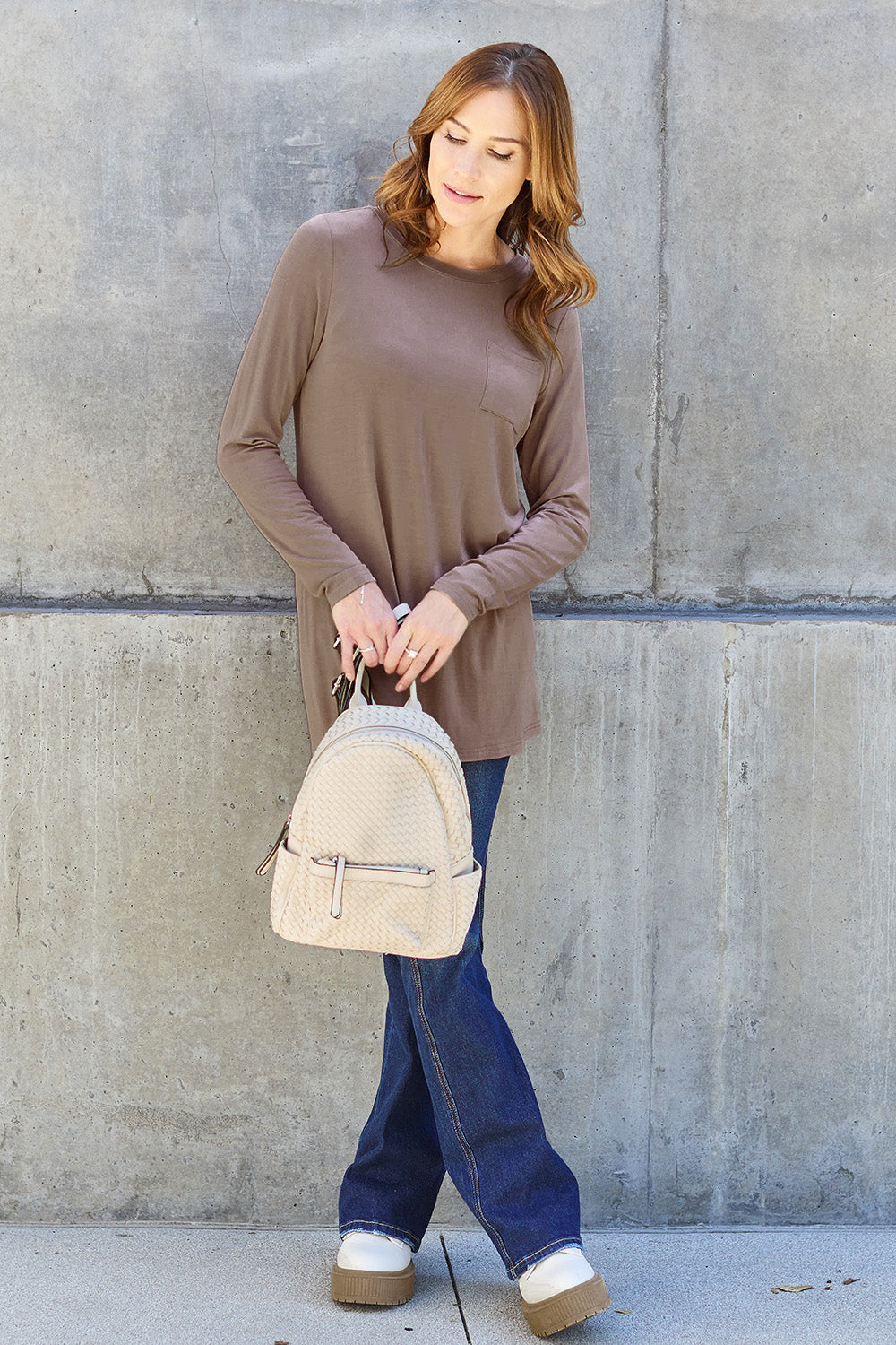 Basic Bae Full Size Round Neck Long Sleeve Top - Classique Collection