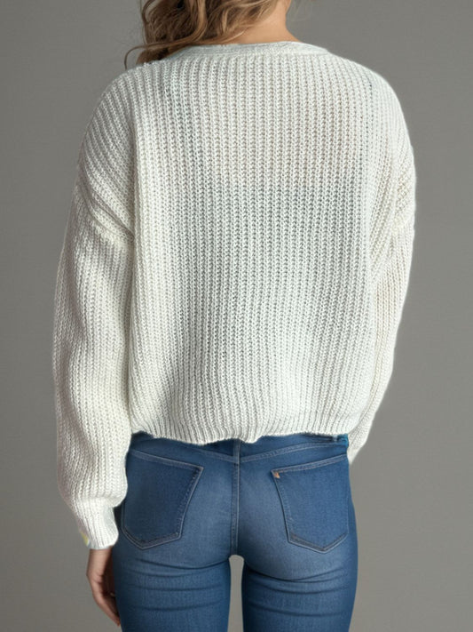 Button Down Long Sleeve Cardigan - ClassiQ
