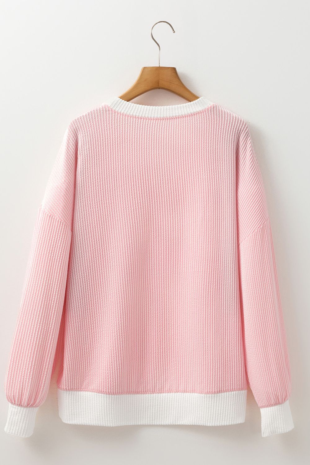 Valentine’s Day Sequin Heart Long Sleeve Sweatshirt - Classique Collection