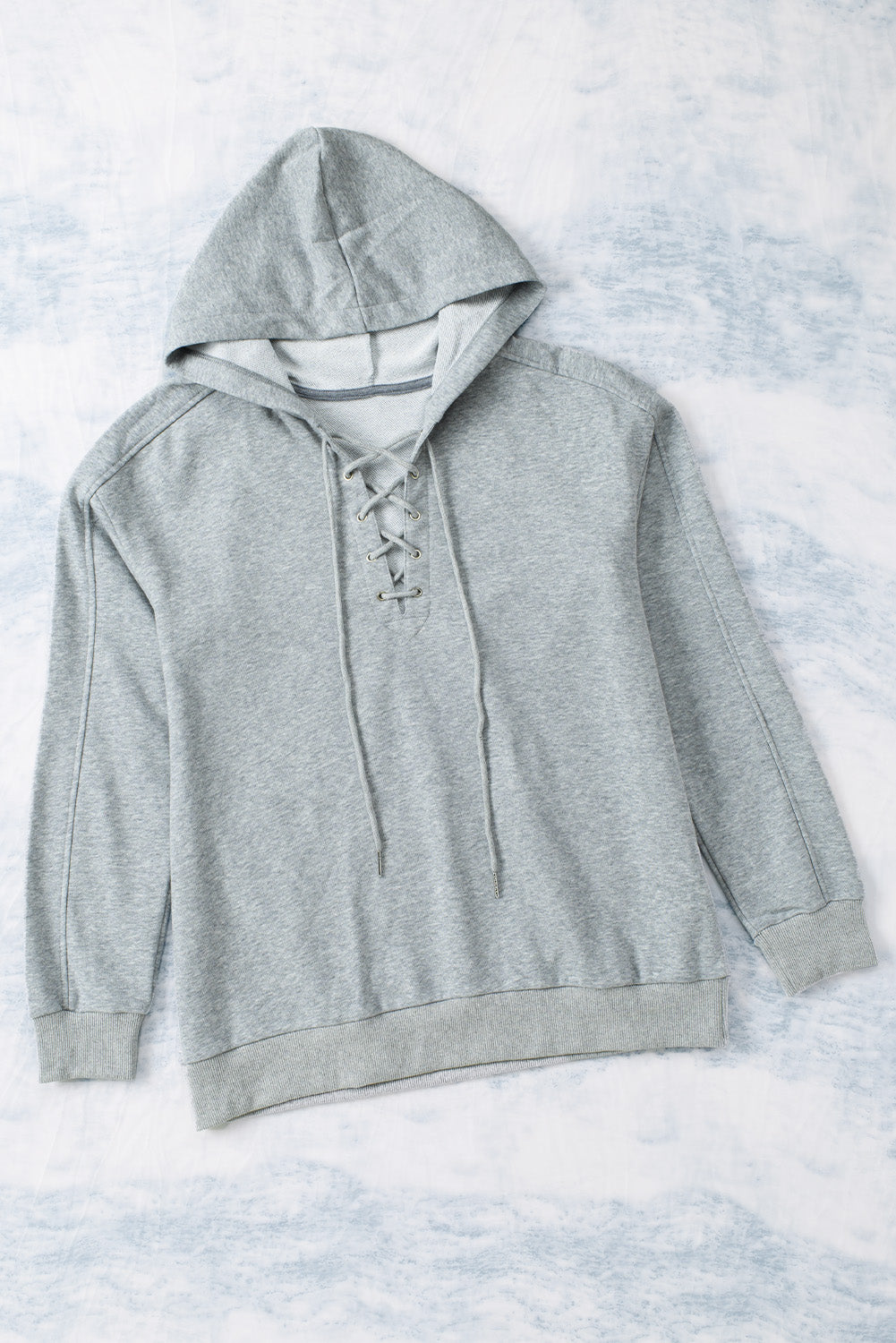 Lace Up Long Sleeve Hoodie - Classique Collection