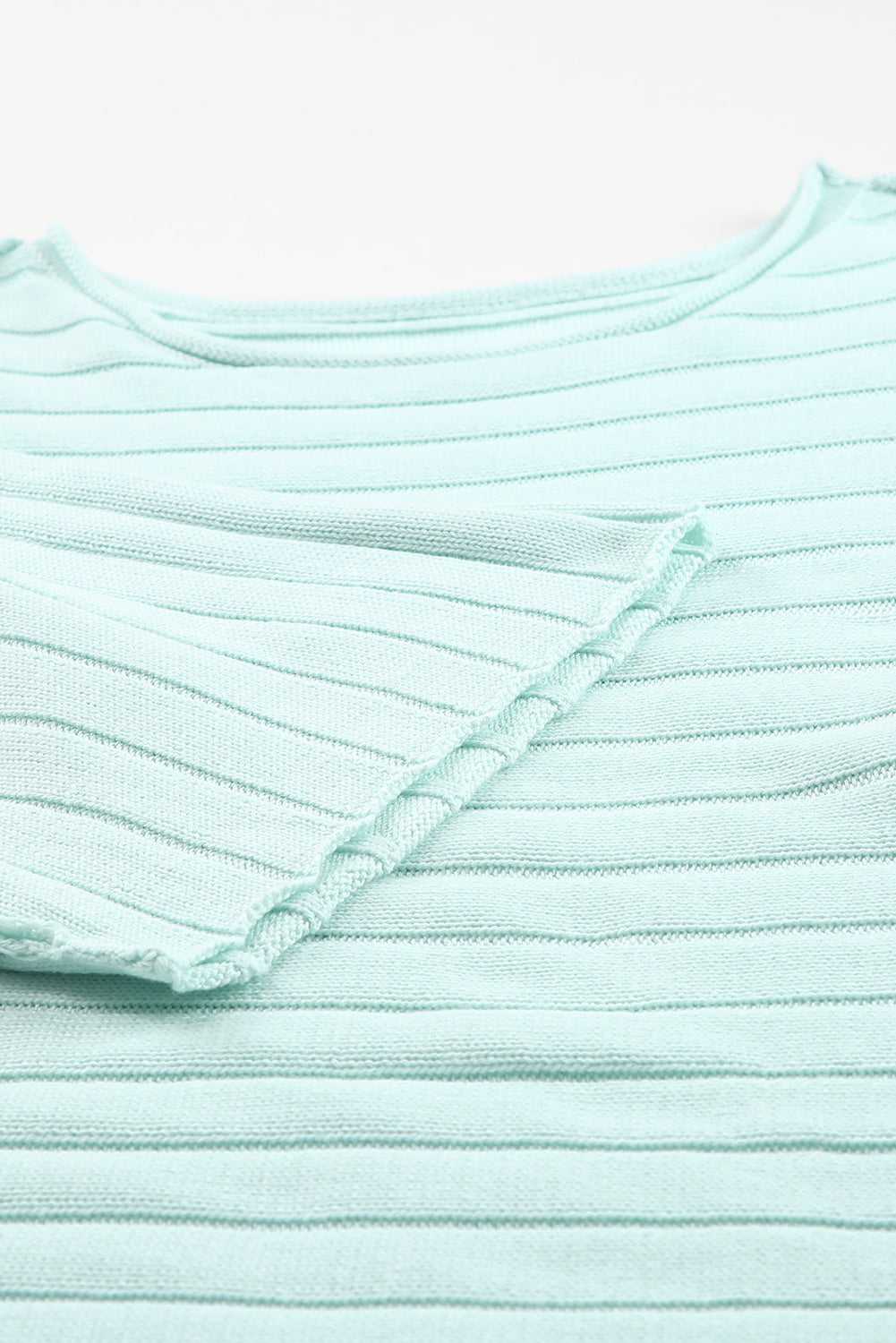 Round Neck Exposed Seams Pullover Top - Classique Collection