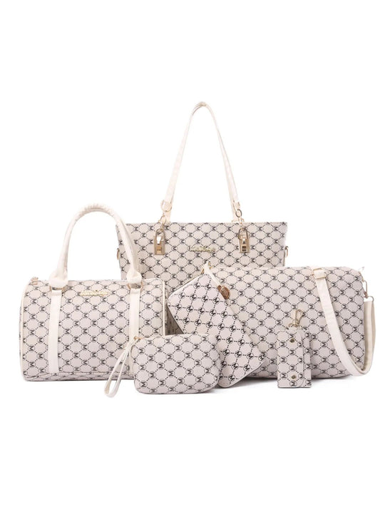 Diamond Pattern 6 - Piece Bag SetBag