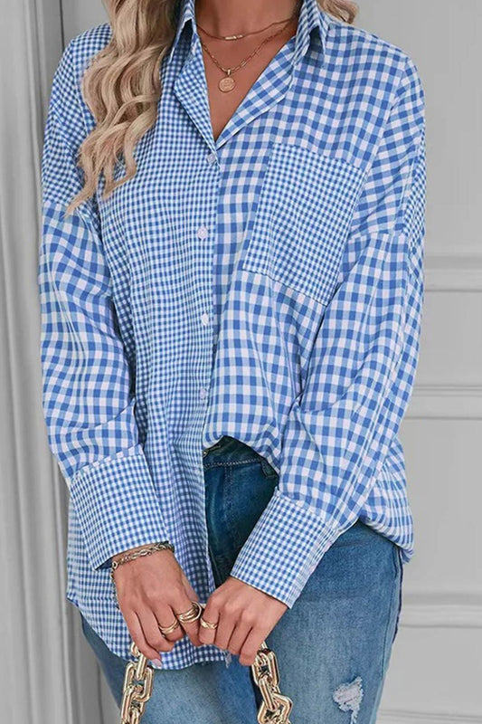 Plaid Button Up Long Sleeve Shirt - Classique Collection