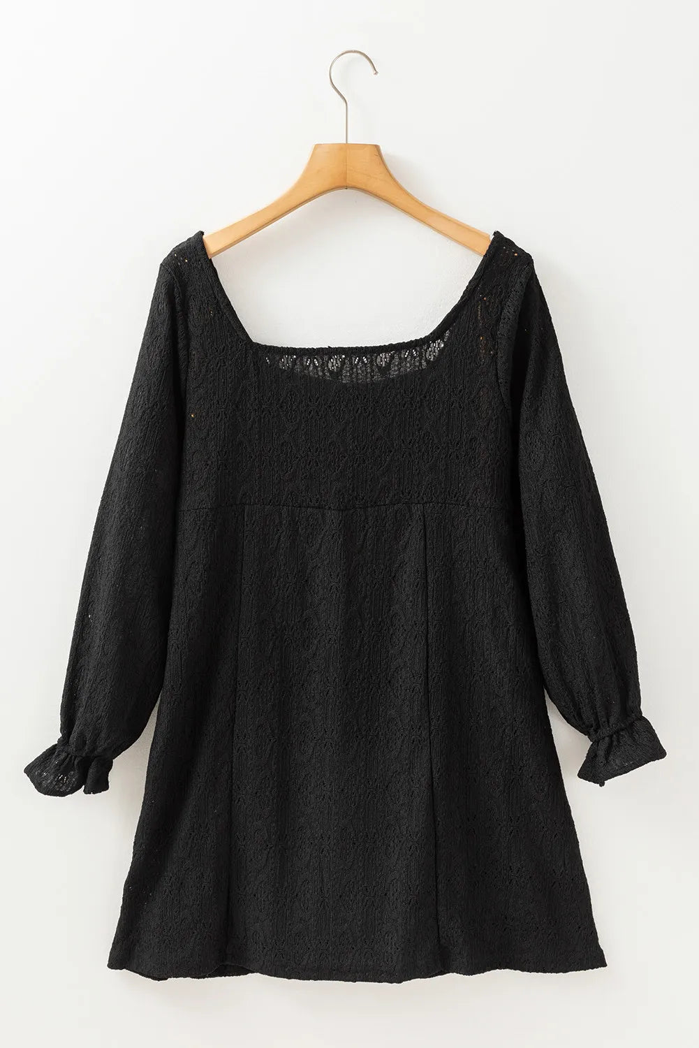 Textured Square Neck Mini Dress - Classique Collection