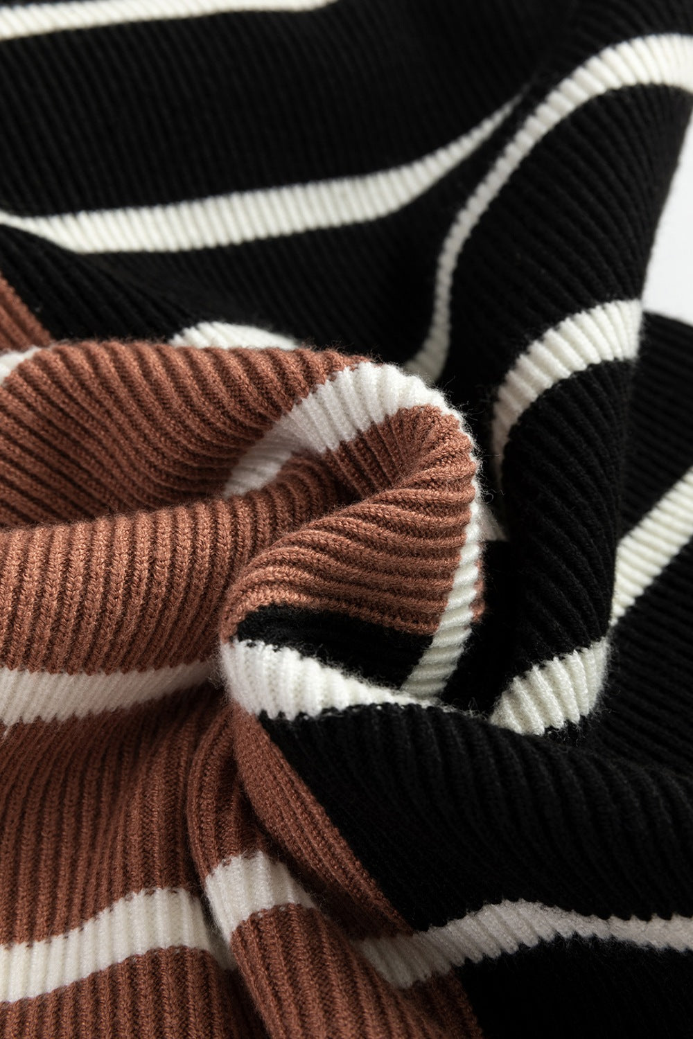 Striped Quarter Zip Cap Sleeve Sweater Dress - ClassiQ