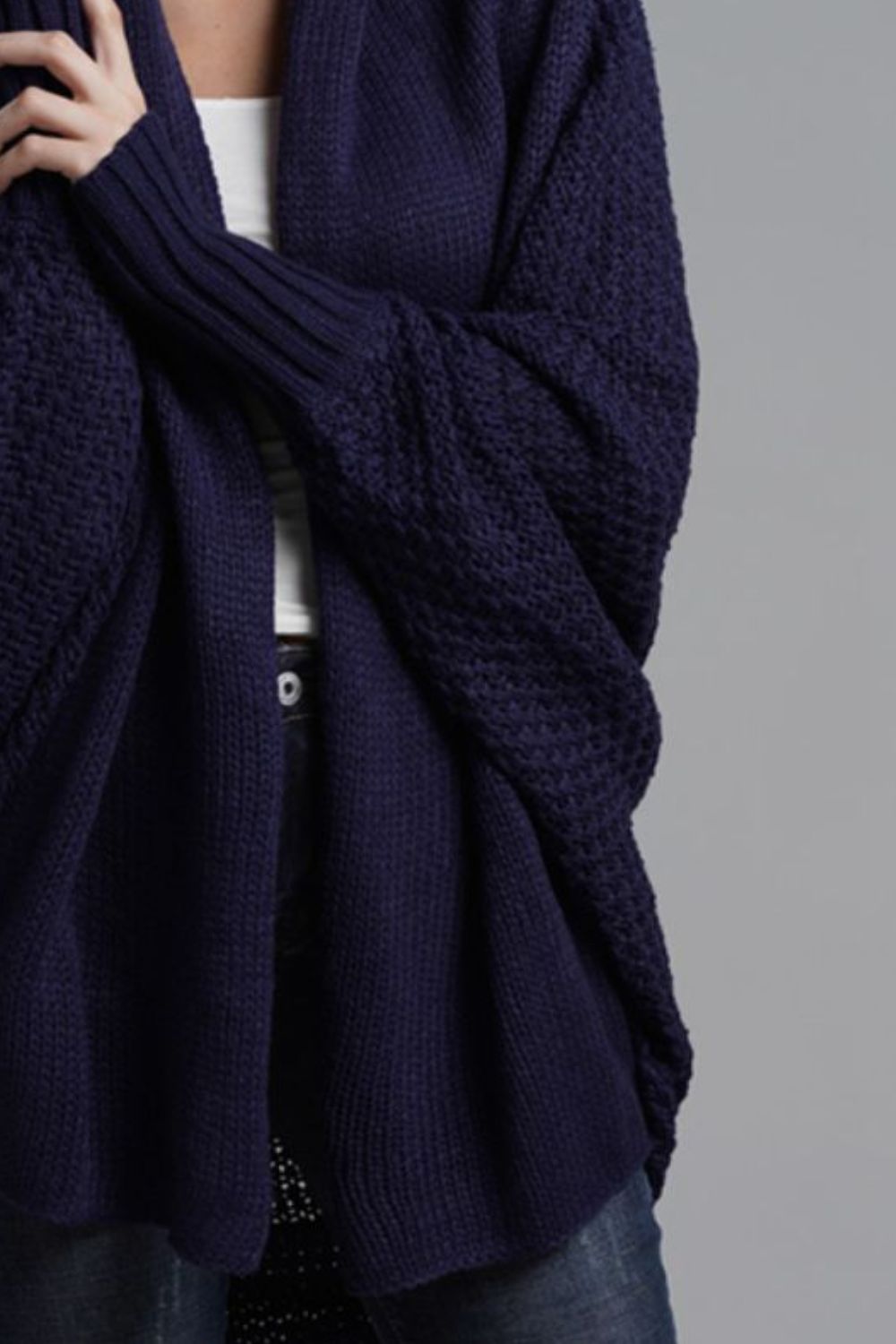 Open Front Batwing Sleeve Cardigan - ClassiQ