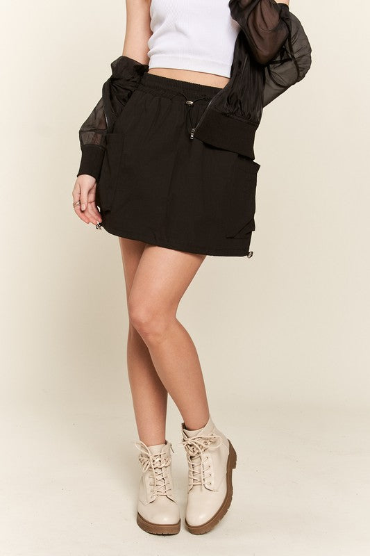 ADORA Drawstring Skort with Pockets - ClassiQ