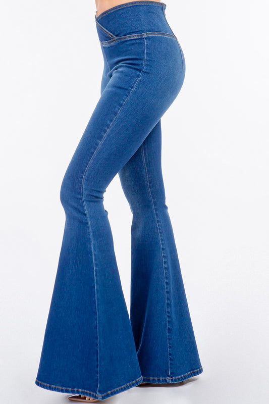 American Bazi High Waist Pull On Flare Jeans - Classique Collection