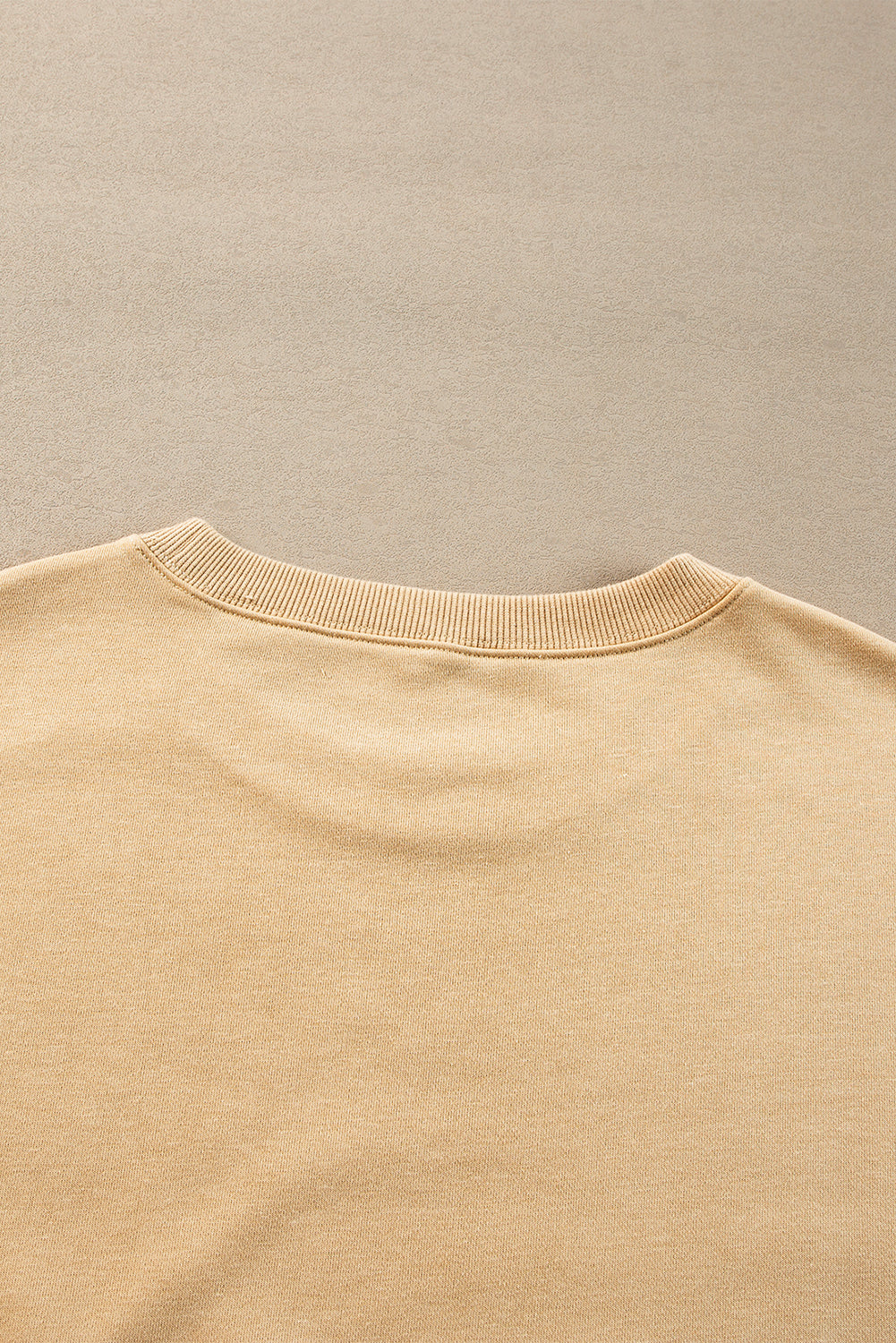 Side Slit Round Neck Long Sleeve Sweatshirt - Classique Collection