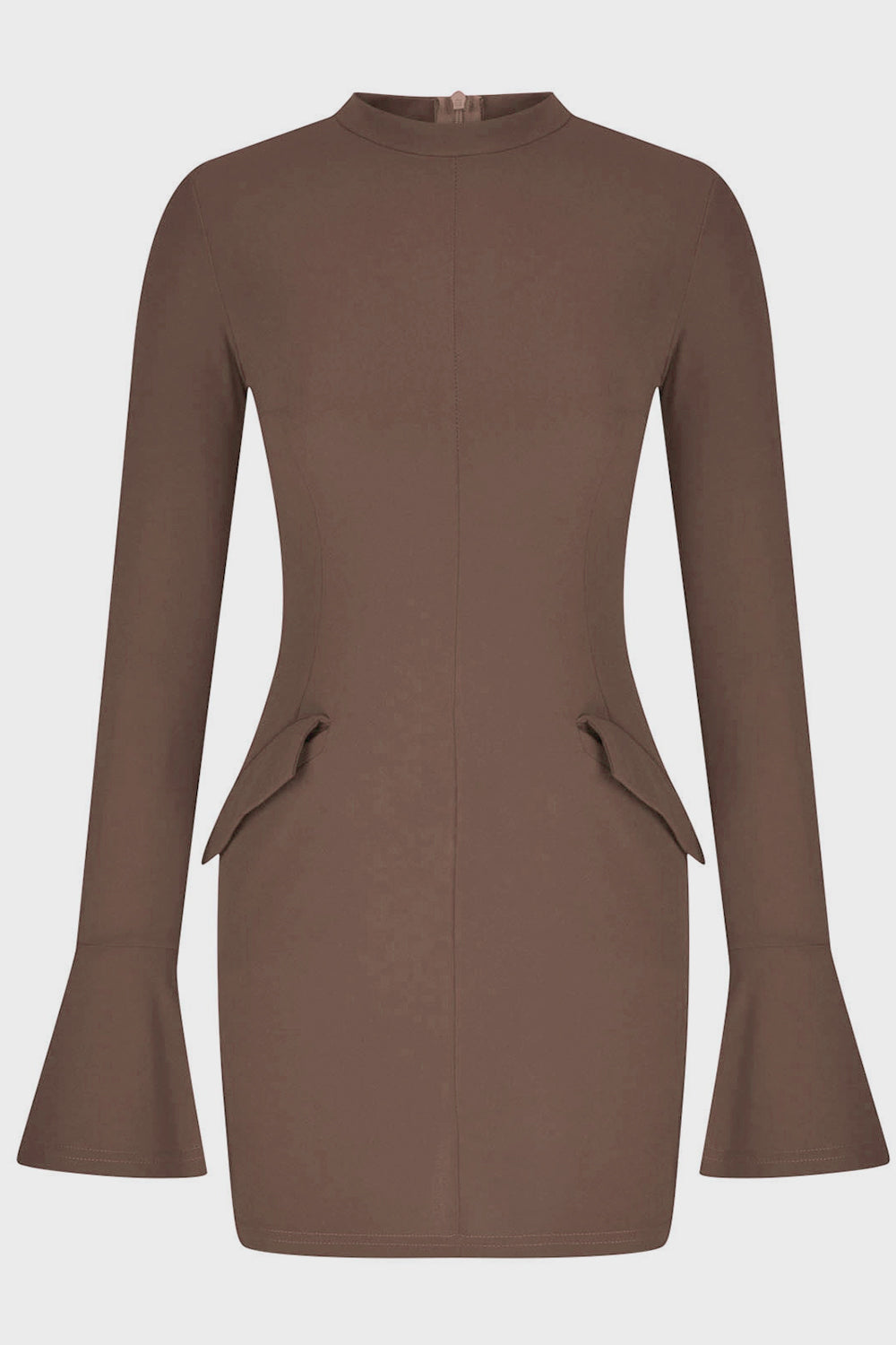 Mock Neck Long Sleeve Mini Dress - Classique Collection