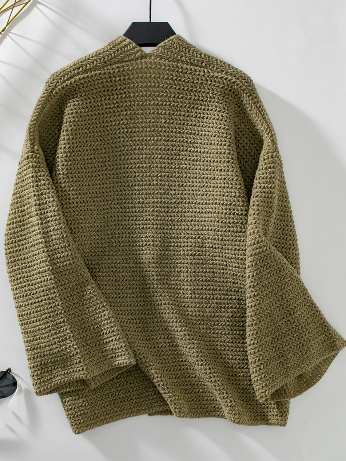 Open Front Long Sleeve Cardigan - ClassiQ