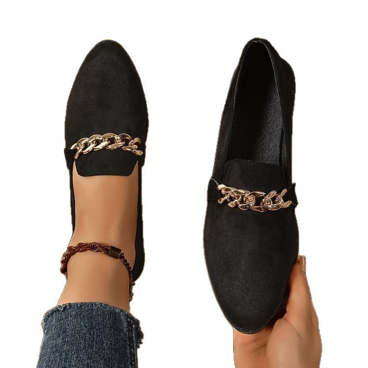 Pointed Toe Chunky Heel Stylish Casual Shoes Women Trendsi