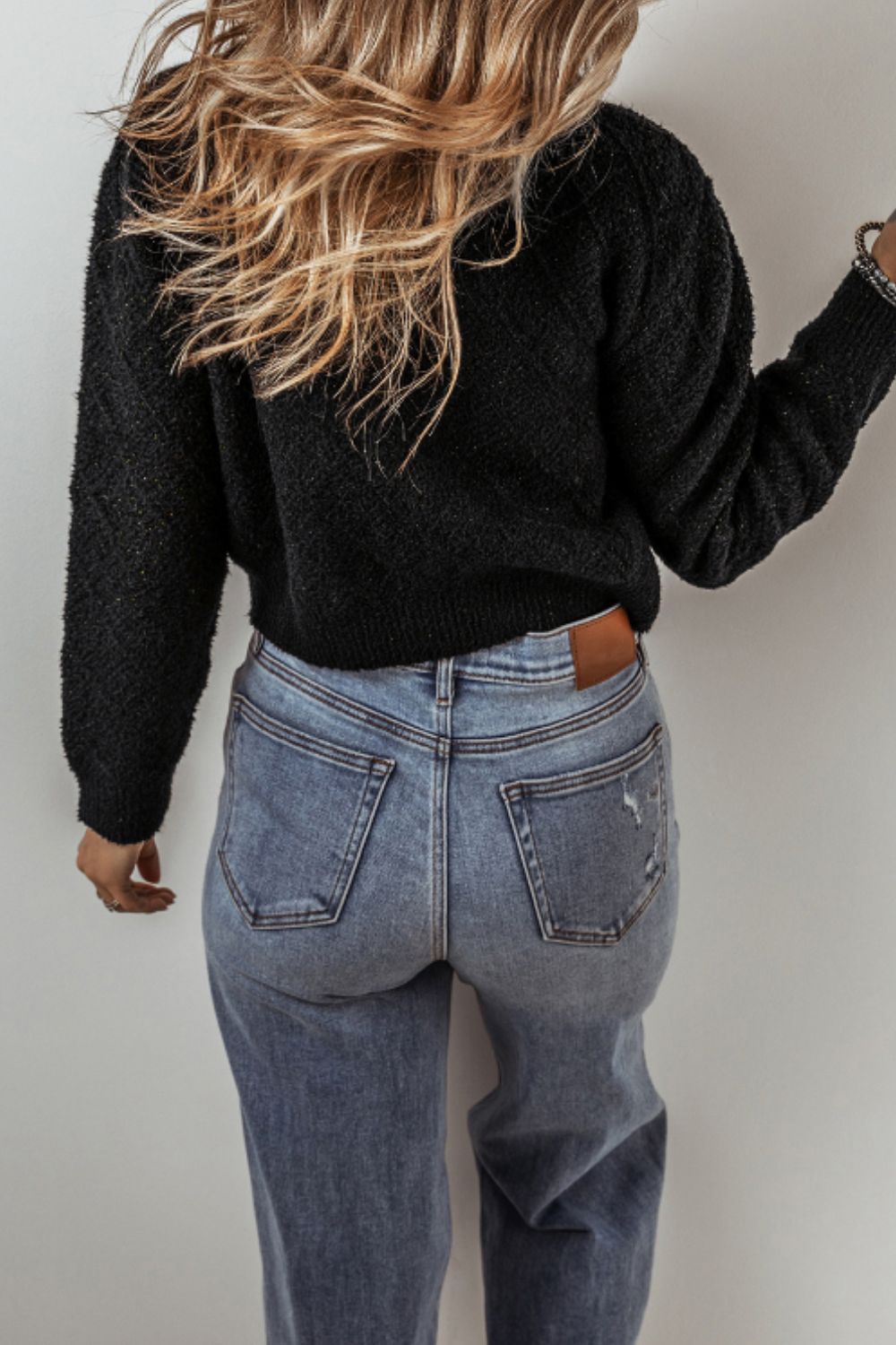 Round Neck Button Up Long Sleeve Cardigan - ClassiQ