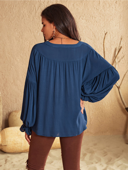 Tie Neck Long Sleeve Blouse - Classique Collection