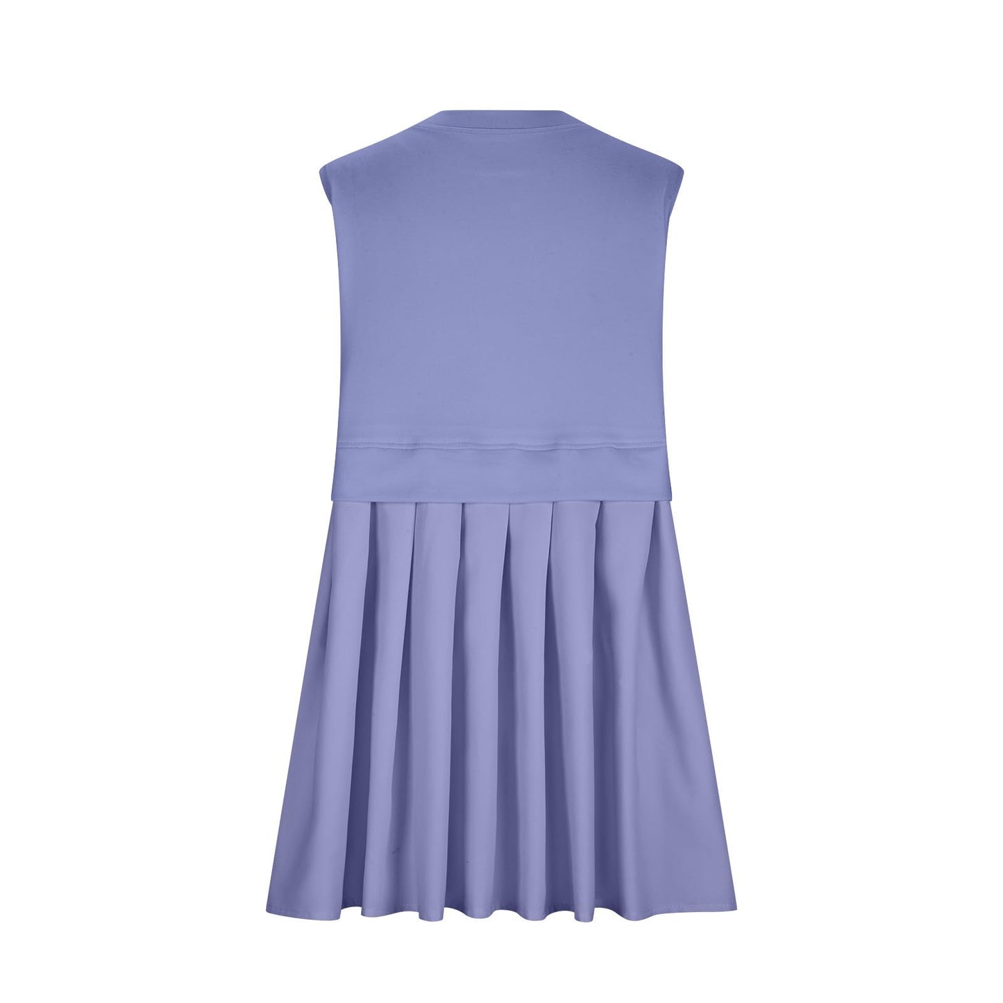 Pleated Round Neck Sleeveless Mini Dress - Classique Collection