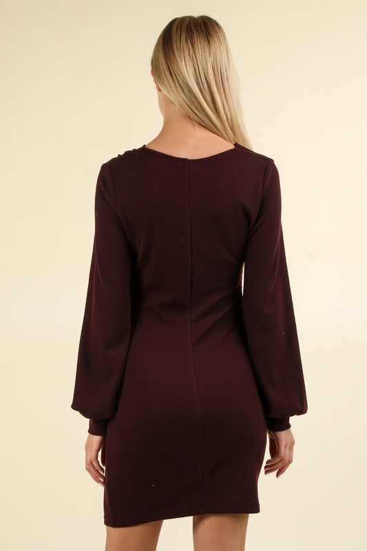 VERY J Ruched Detail Bodycon Mini Dress - Classique Collection