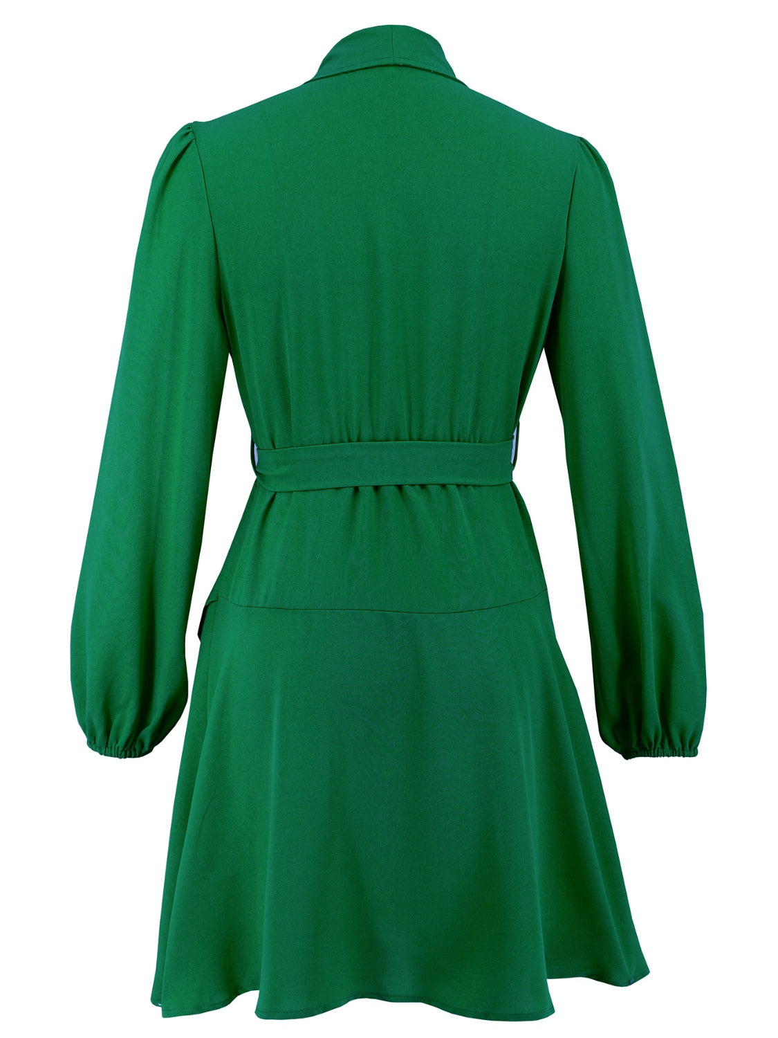 Surplice Tie Waist Long Sleeve Mini Dress - Classique Collection