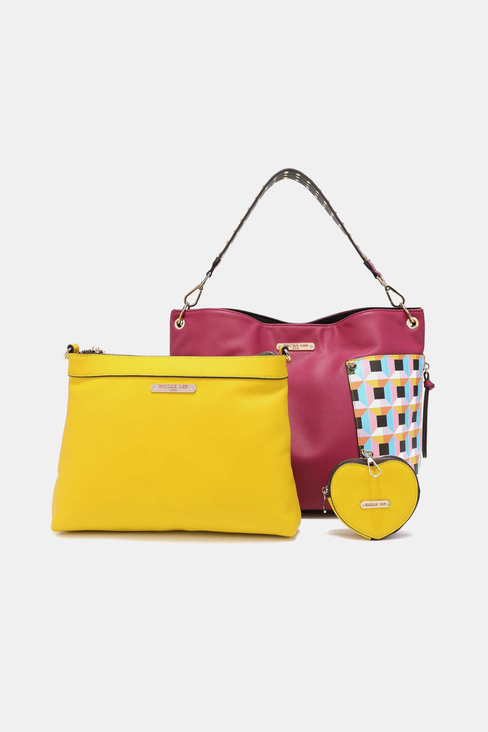Nicole Lee USA Quihn 3-Piece Handbag Set - ClassiQ