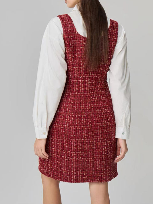 Square Neck Wide Strap Dress - Classique Collection
