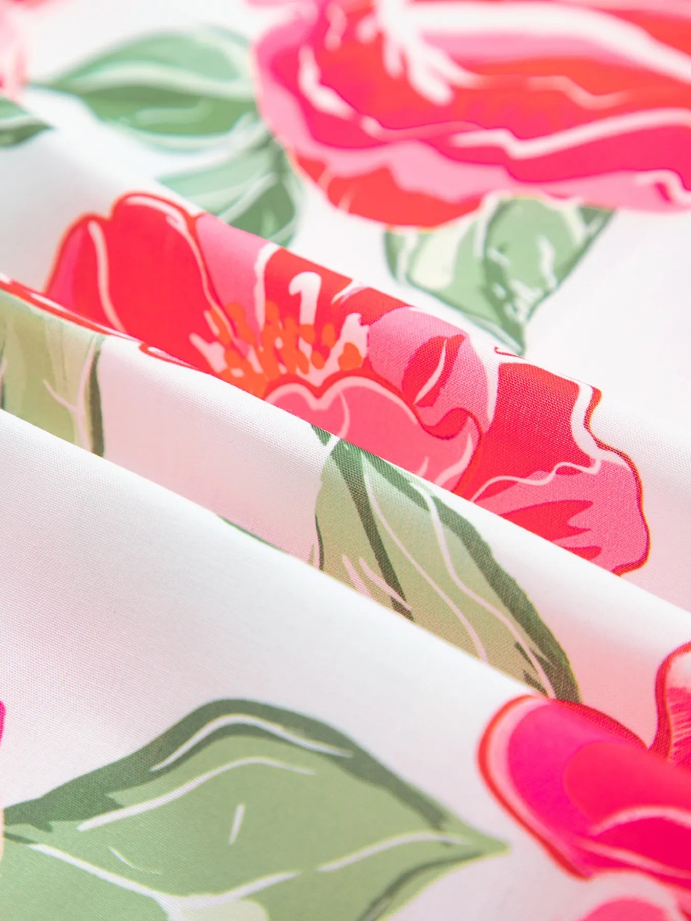 Floral Frilled V Neck Short Sleeve Blouse