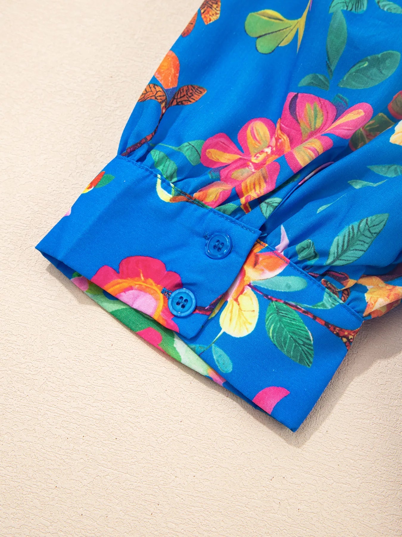 Floral Print Button - Up Short Sleeve Shirt