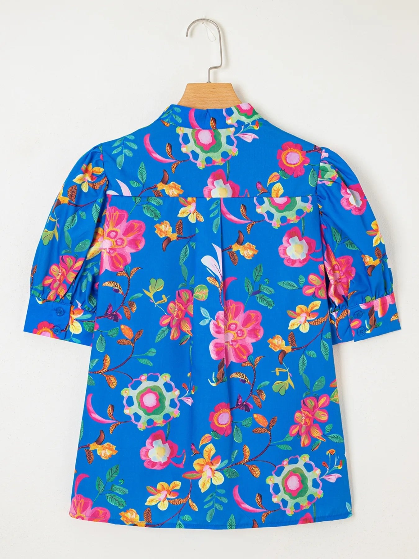 Floral Print Button - Up Short Sleeve Shirt