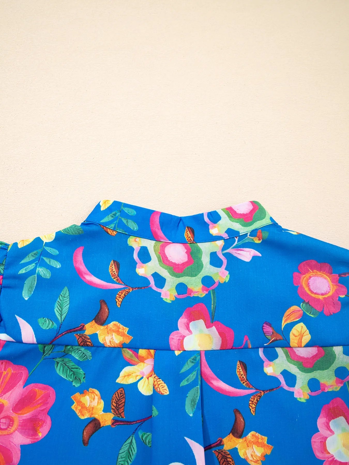 Floral Print Button - Up Short Sleeve Shirt