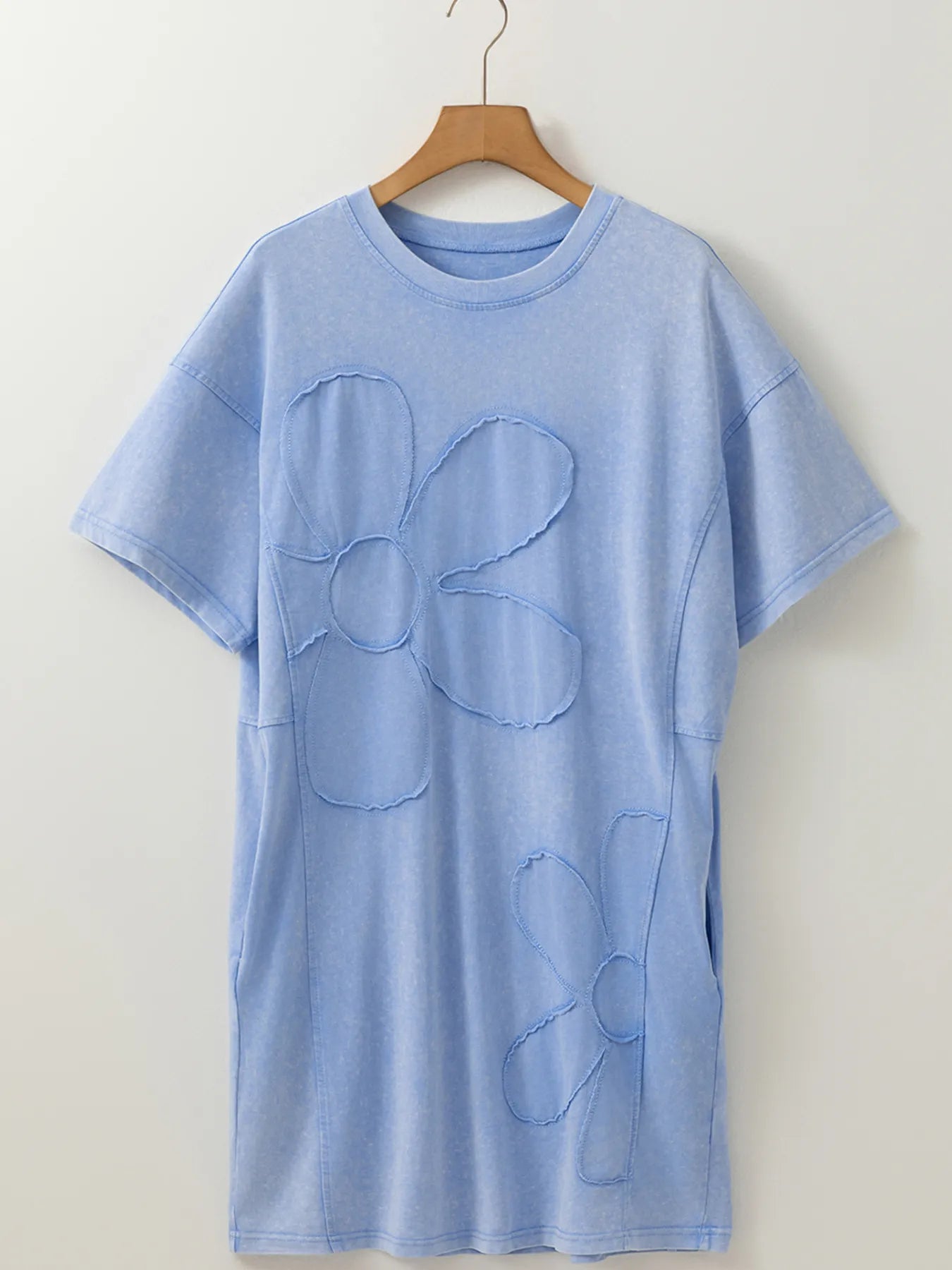 Flower Oversized Round Neck T-Shirt