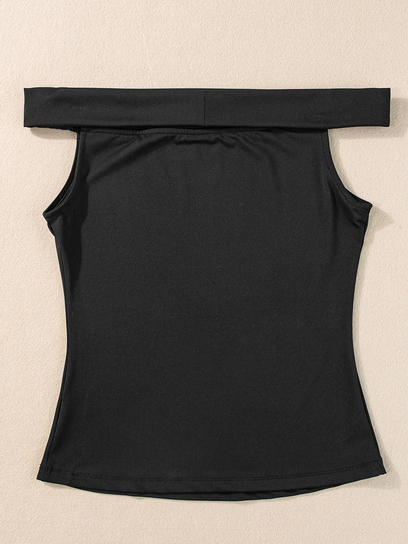 Folded Off Shoulder Slim Top