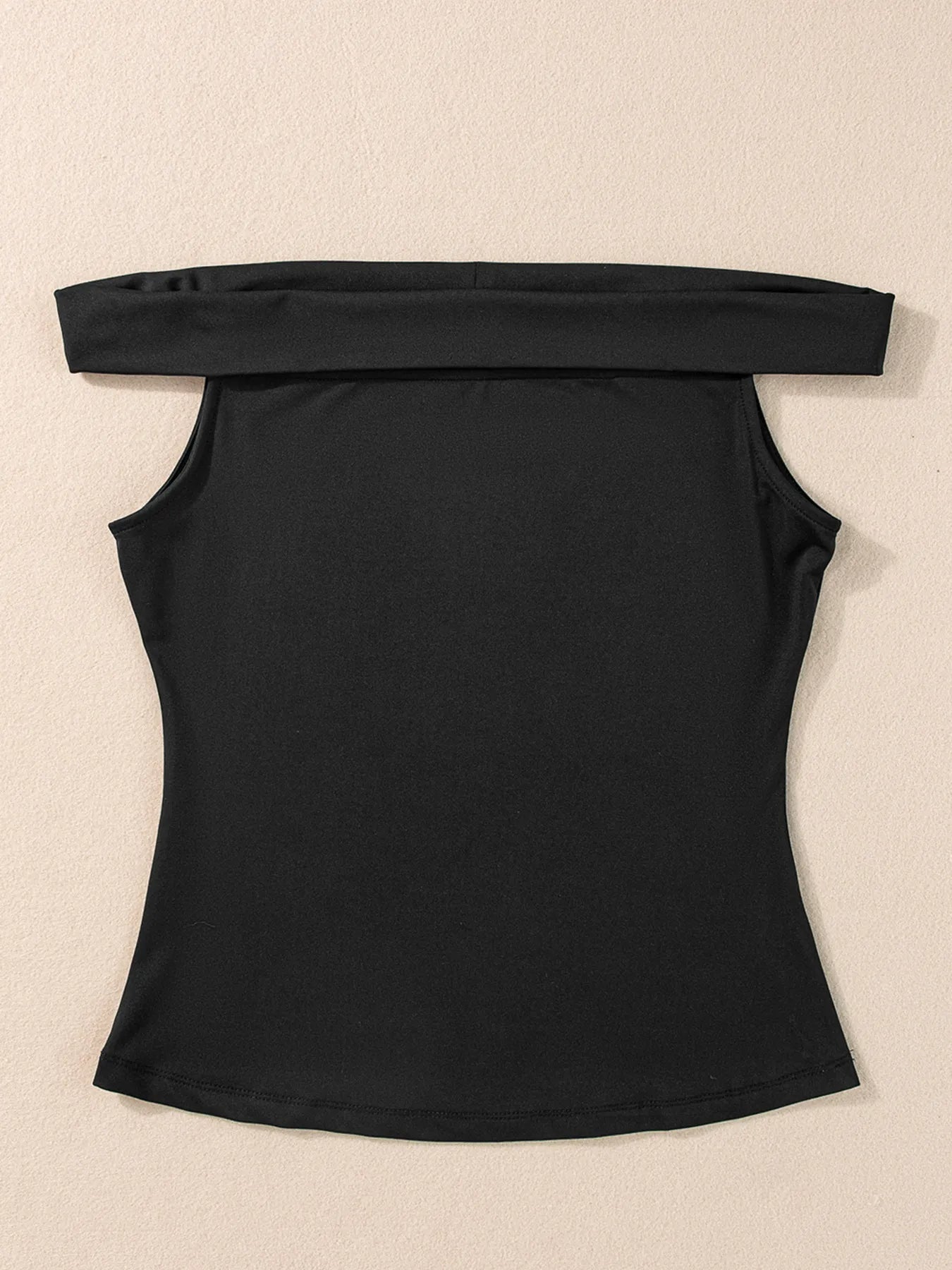 Folded Off Shoulder Slim Top