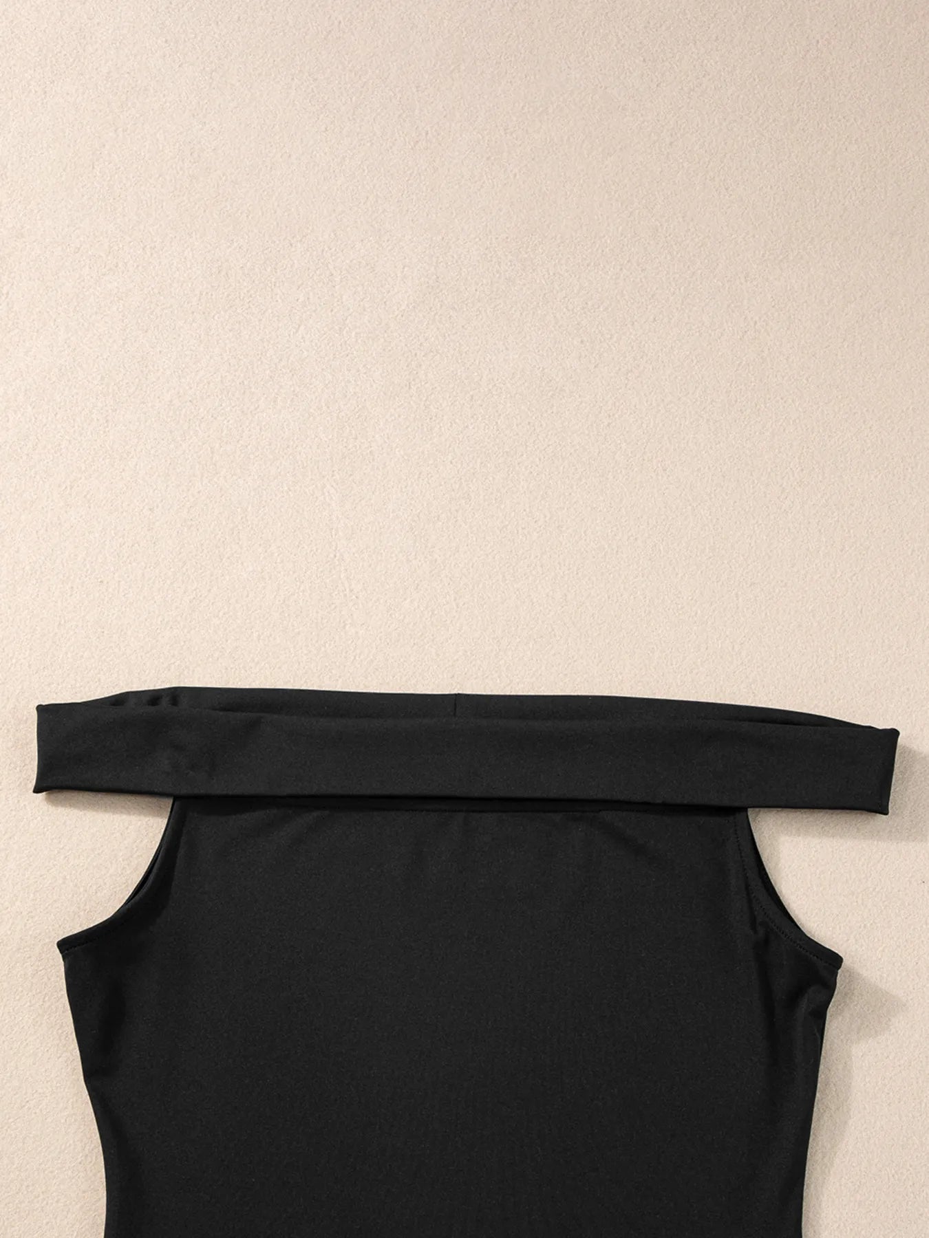 Folded Off Shoulder Slim Top