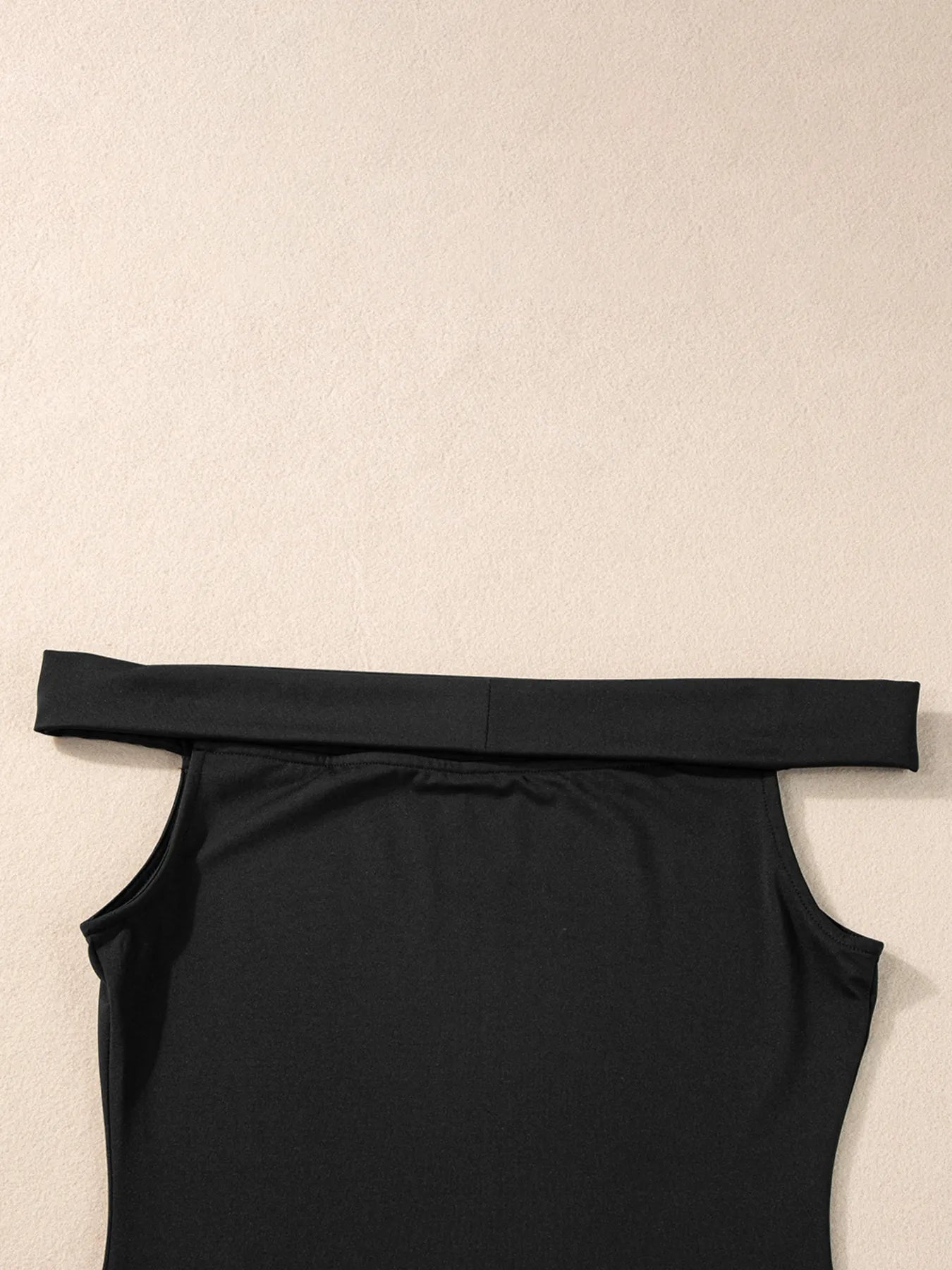 Folded Off Shoulder Slim Top
