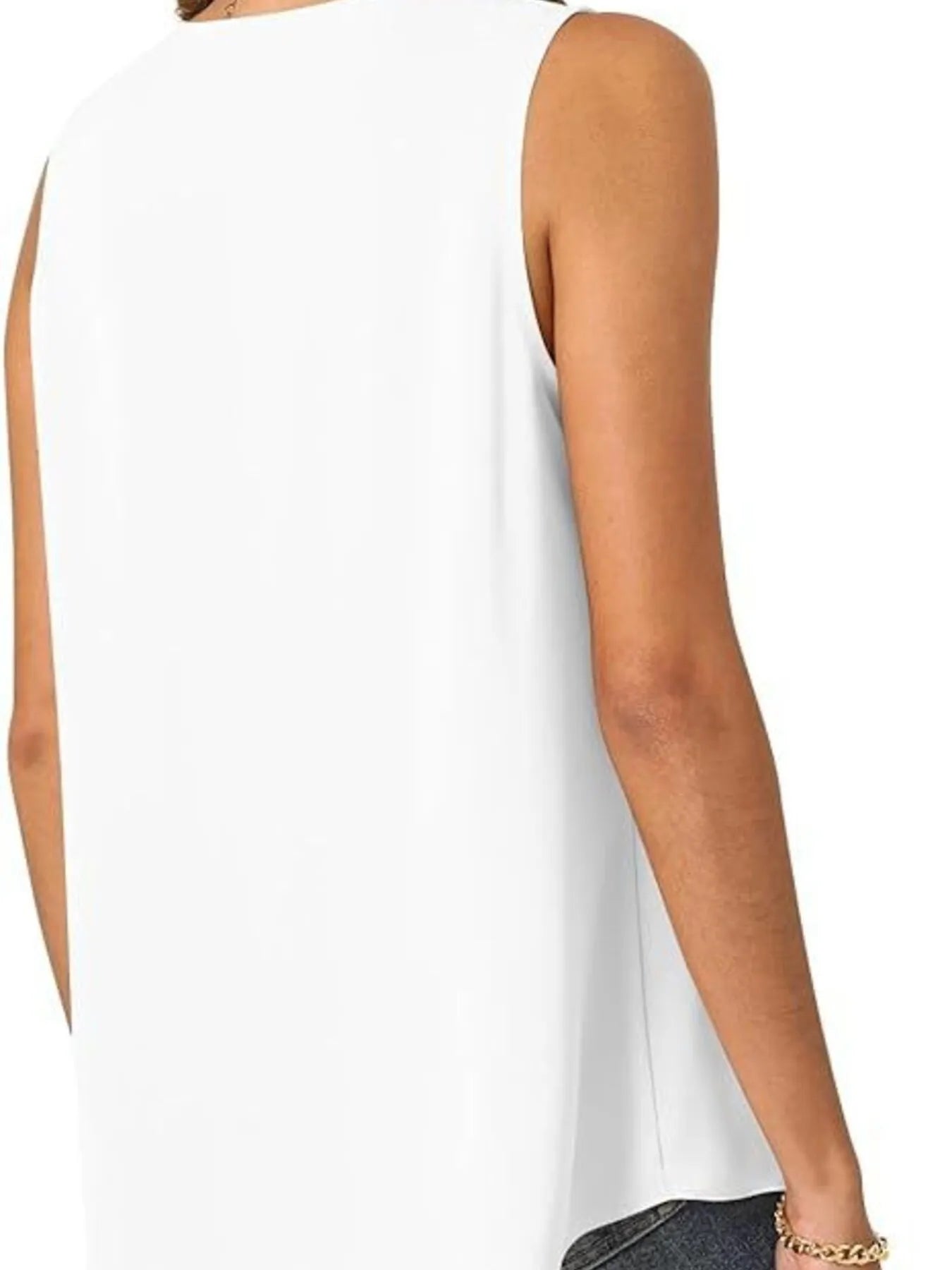 Full Size V - Neck Sleeveless Tank Top Plus SizeTop